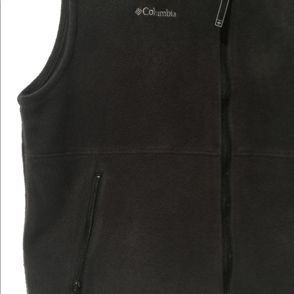 Men’s Columbia Black zip fleece vest size XL - Picture 4 of 5